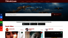 What Tiktokgram.com website looked like in 2019 (4 years ago)