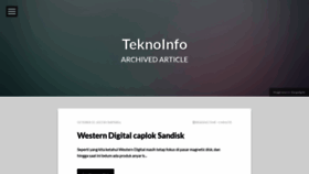 What Teknoinfo.web.id website looked like in 2019 (4 years ago)