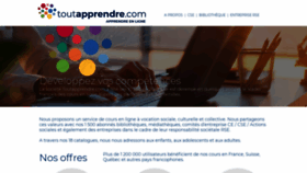 What Toutapprendre.com website looked like in 2019 (4 years ago)