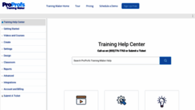 What Training.proprofs.com website looked like in 2019 (4 years ago)