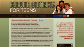 What Teenbehaviorcontracts.com website looked like in 2019 (4 years ago)