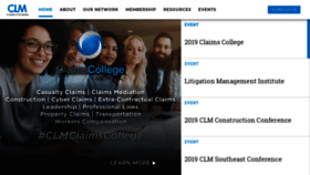What Theclm.org website looked like in 2019 (4 years ago)