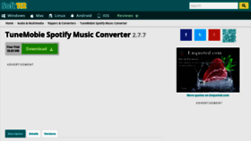 What Tunemobie-spotify-music-converter.soft112.com website looked like in 2019 (4 years ago)