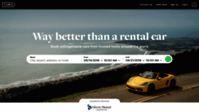 What Turo.com website looked like in 2019 (4 years ago)