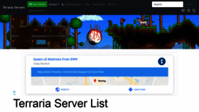What Terraria-servers.com website looked like in 2019 (4 years ago)