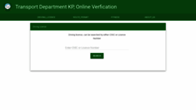 What Transport.kpdata.gov.pk website looked like in 2019 (4 years ago)