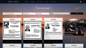 What Trauer.mainpost.de website looked like in 2019 (4 years ago)