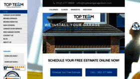 What Topteamgaragedoor.com website looked like in 2019 (4 years ago)