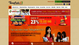 What Tienganh123.com website looked like in 2019 (4 years ago)