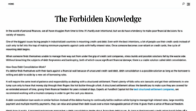 What Theforbiddenknowledge.com website looked like in 2019 (4 years ago)