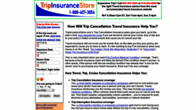 What Tripinsurancestore.com website looked like in 2019 (4 years ago)