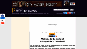 What Truthbeknown.com website looked like in 2019 (4 years ago)
