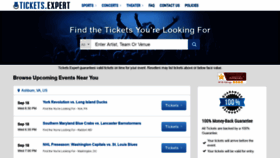 What Tickets.expert website looked like in 2019 (4 years ago)