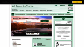 What Trauer-im-vest.de website looked like in 2019 (4 years ago)