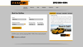 What Taxico.in website looked like in 2019 (4 years ago)