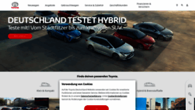 What Toyota.de website looked like in 2019 (4 years ago)