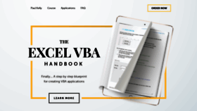 What Theexcelvbahandbook.com website looked like in 2019 (4 years ago)