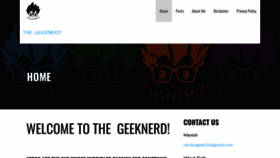 What Thegeeknerd.com website looked like in 2019 (4 years ago)