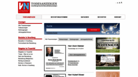 What Todesanzeigen.vol.at website looked like in 2019 (4 years ago)