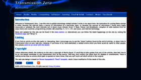 What Transmissionzero.co.uk website looked like in 2019 (4 years ago)