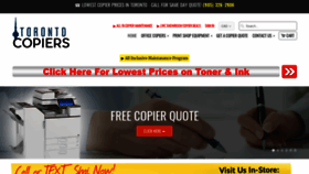 What Torontocopiers.com website looked like in 2019 (4 years ago)