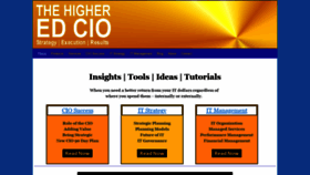 What Thehigheredcio.com website looked like in 2019 (4 years ago)