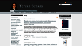 What Teresascassa.ca website looked like in 2019 (4 years ago)