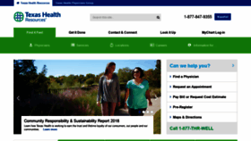 What Txhealth.org website looked like in 2019 (4 years ago)