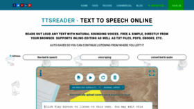 What Ttsreader.com website looked like in 2019 (4 years ago)