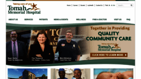 What Tomahhospital.org website looked like in 2019 (4 years ago)