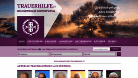 What Trauerhilfe.it website looked like in 2019 (4 years ago)