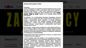 What Tvasta.pl website looked like in 2019 (4 years ago)