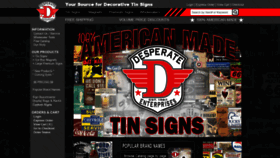 What Tinsigns.com website looked like in 2019 (4 years ago)