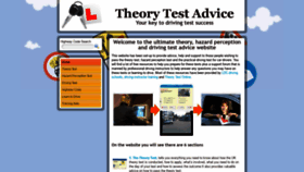 What Theorytestadvice.co.uk website looked like in 2019 (4 years ago)