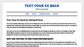 What Textyourexbackfree.com website looked like in 2019 (4 years ago)