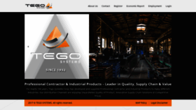 What Tegosystems.com website looked like in 2019 (4 years ago)