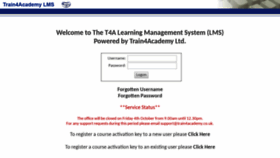 What T4lms.co.uk website looked like in 2019 (5 years ago)