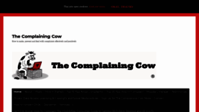 What Thecomplainingcow.co.uk website looked like in 2019 (4 years ago)