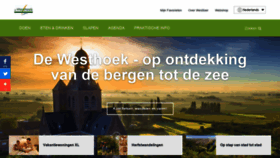 What Toerismewesthoek.be website looked like in 2019 (4 years ago)