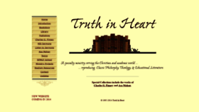 What Truthinheart.com website looked like in 2019 (4 years ago)