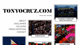 What Tonyocruz.com website looked like in 2019 (4 years ago)