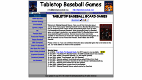 What Tabletopbaseball.org website looked like in 2019 (4 years ago)