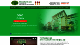 What Tuyensinh.hubt.edu.vn website looked like in 2019 (4 years ago)
