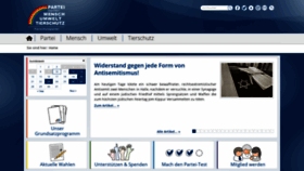 What Tierschutzpartei.de website looked like in 2019 (4 years ago)
