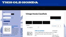 What Thisoldhonda.org website looked like in 2019 (4 years ago)