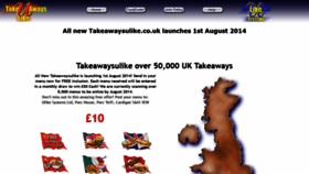 What Takeawaysulike.co.uk website looked like in 2019 (4 years ago)