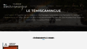 What Tourismetemiscamingue.ca website looked like in 2019 (4 years ago)