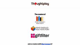 What Thoughtplay.com website looked like in 2019 (4 years ago)