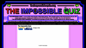 What Theimpossiblequiz.org website looked like in 2019 (4 years ago)