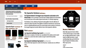 What Typewriterdatabase.com website looked like in 2019 (4 years ago)